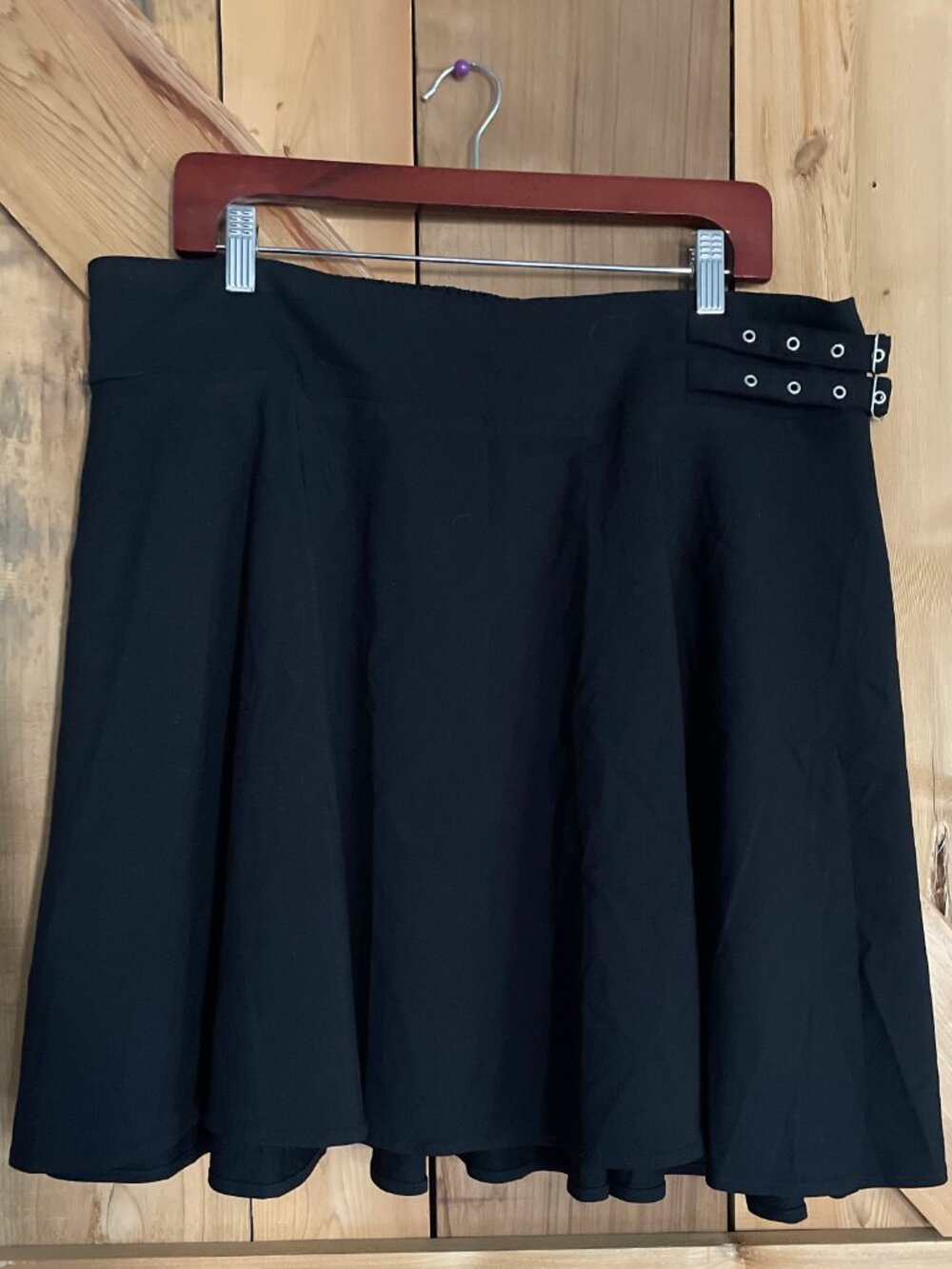 Torrid Black Skirt with Belt detailing, Pull on, Size 1 (XL), Whimsygoth - Picture 2 of 8
